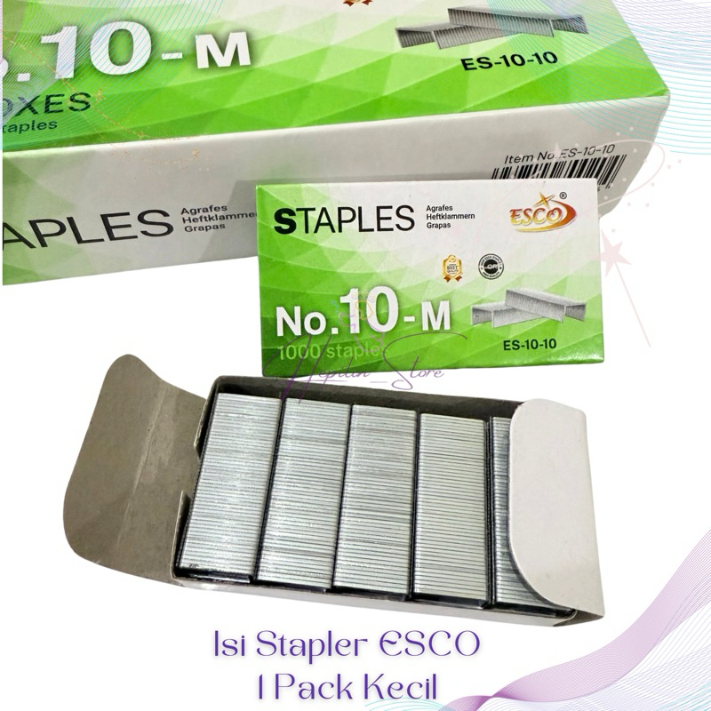 

ESCO isi Staples No.10-M Kecil ( 1 Pack Kecil ) / Isi Stapler