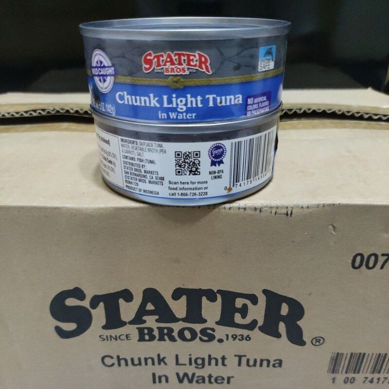 

Maknyuss1 Stater Bros Ikan Tuna Kaleng Export - Chunk Light Tuna 142G