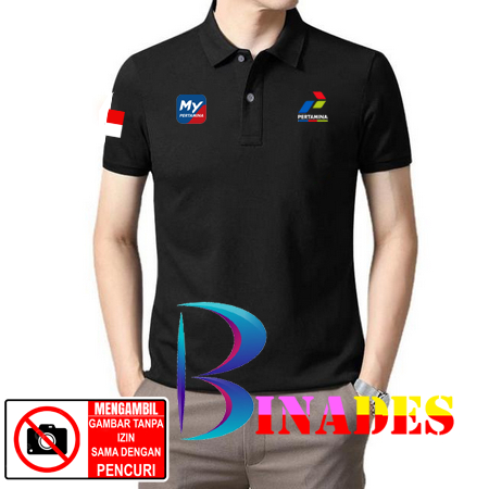 Jual Kaos Baju Kerah Model Kaos Kerah PERTAMINA - MY PERTAMINA BINADES