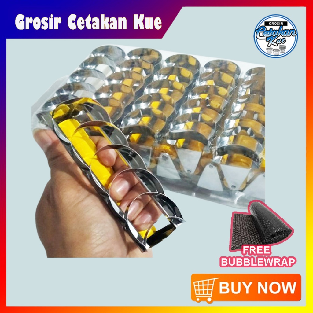 CETAKAN KUE KERING GANGANG KAYU - BENTUK BULAN