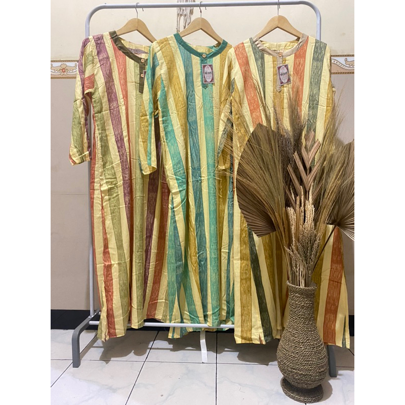 Daster motif salur gamis salur