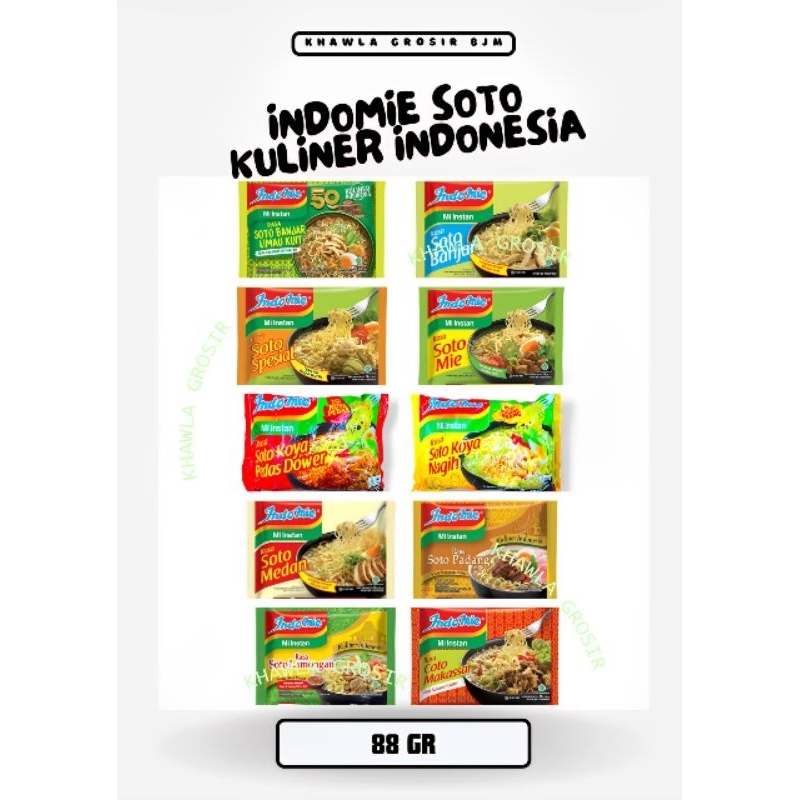 

INDOMIE KULINER INDONESIA SOTO MIE KOYA BANJAR LIMAU KUIT SPESIAL MEDAN LAMONGAN MAKASSAR PADANG
