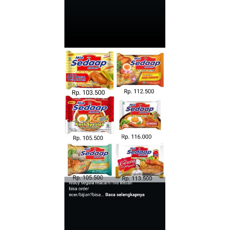 

Mie instant karton Murah harga grosir