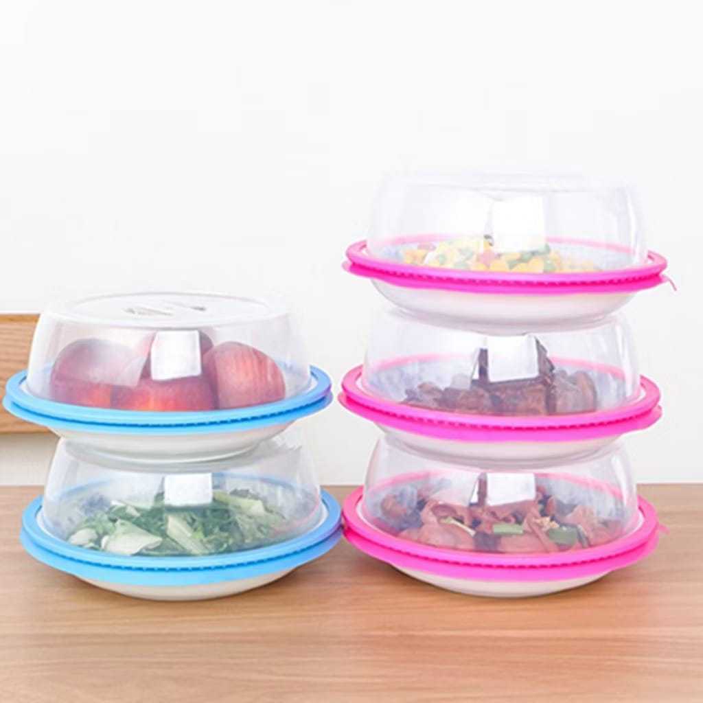 Penutup Piring Mangkok Microwave Tudung Saji Plastik Wadah Saji Makanan Penutup Mangkuk stockami Pen