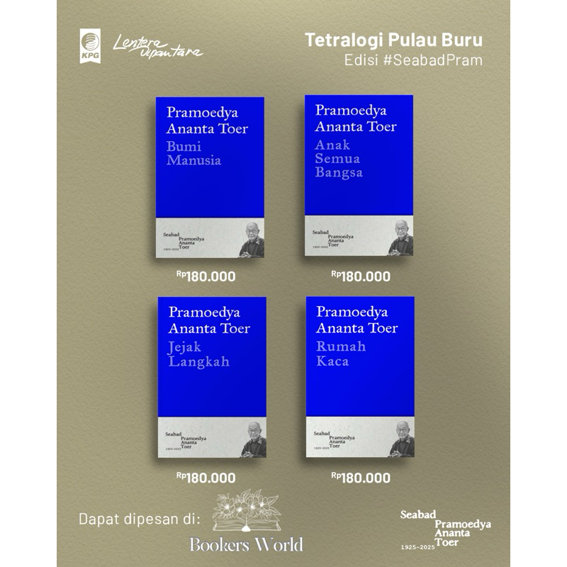 [PRE-ORDER] Tetralogi Pulau Buru #1: Bumi Manusia | #2: Anak Semua Bangsa | #3: Jejak Langkah | #4: 