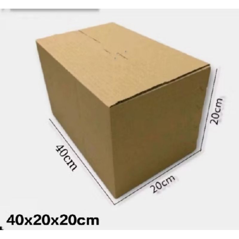 

Kardus box Ukuran 40x20x20 cm single wall polos