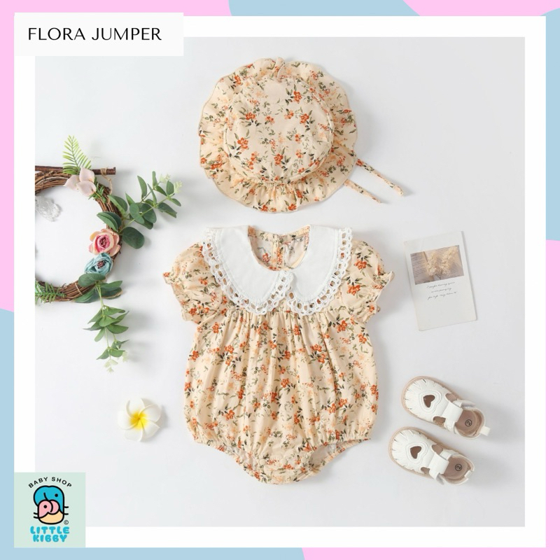 LITTLE KIBBY - FLORA JUMPER | JUMPER BAYI | DRESS BAYI | BAJU BAYI | BAJU ANAK | GAUN PESTA ANAK | G
