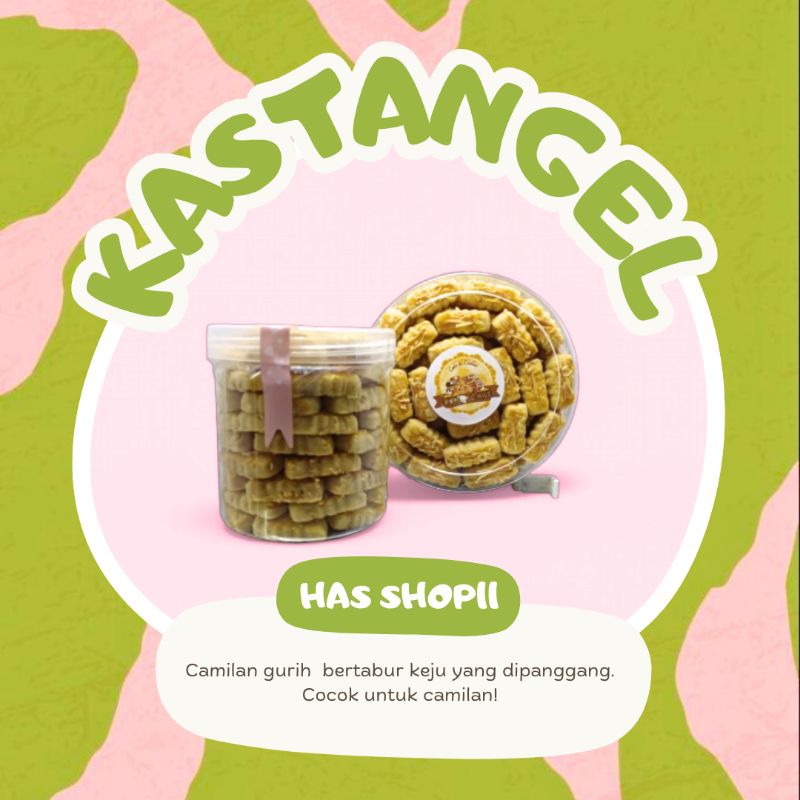 

Kue Kering Kastenggel keju / Toples Tabung 600ml