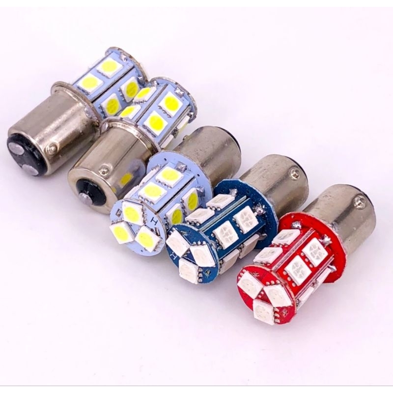 Lampu LED Stoplamp Kedip Flash 13 Mata Lampu Rem Motor Mobil 2 kaki Belakang PnP Universal Running B