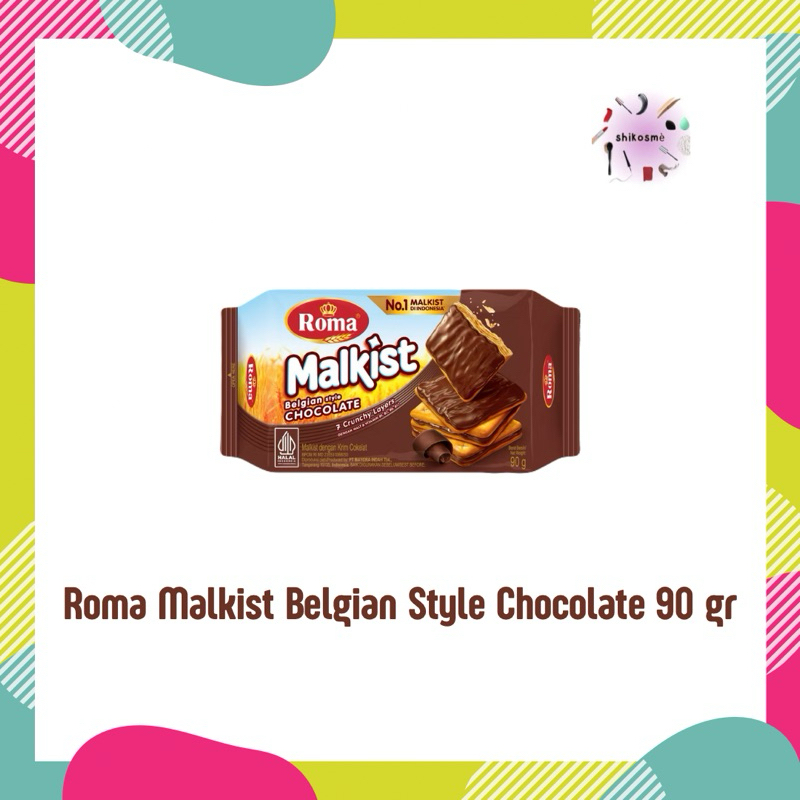 

Roma Crackers Malkist Belgian Chocolate Cokelat 90 gr