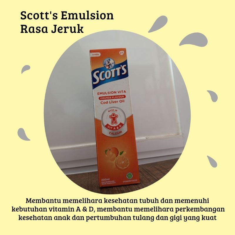 Scott's Emulsion Rasa Jeruk Vitamin A & D
