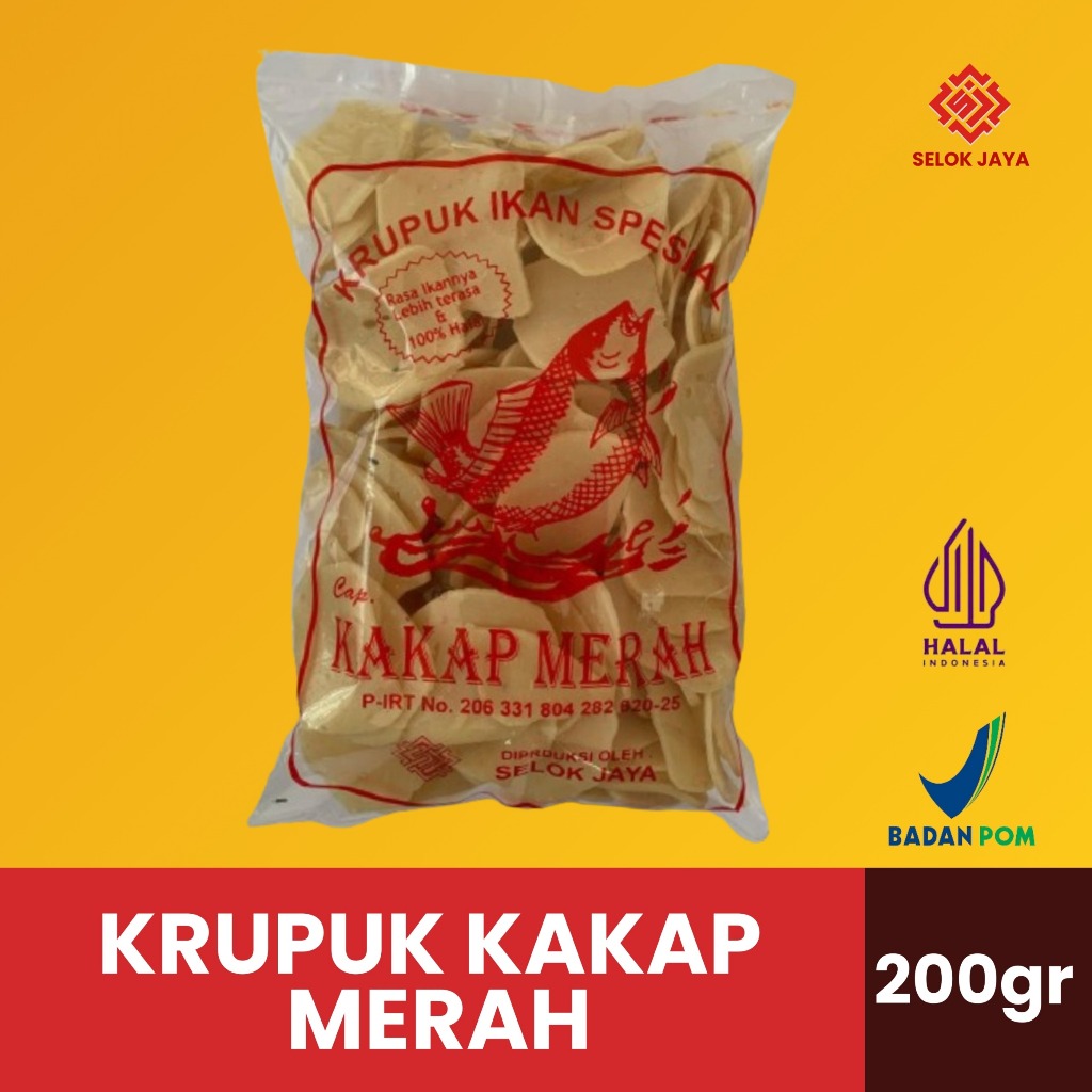 

Krupuk Kakap Merah Selok Jaya 200gr