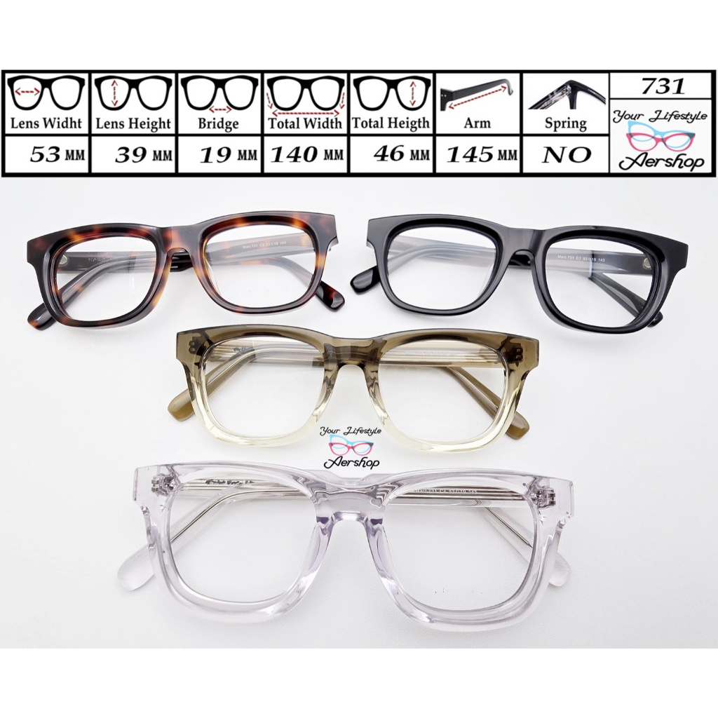 frame kacamata minus kotak acetate limited edition bahan tebal kuat tangguh frame kacamata korea kac