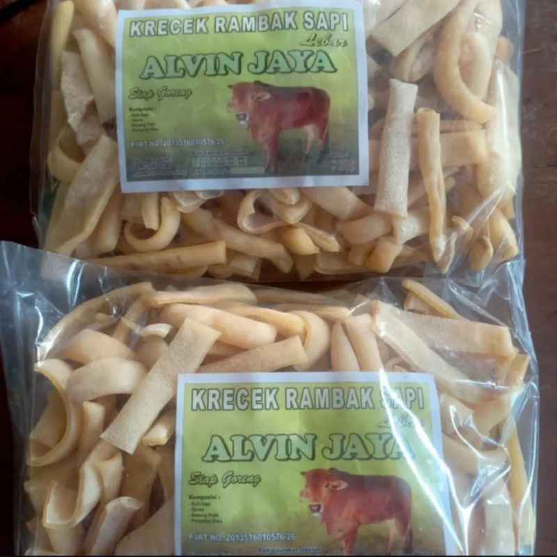 

krecek kerupuk rambak kulit sapi cap alvin jaya 500 gr