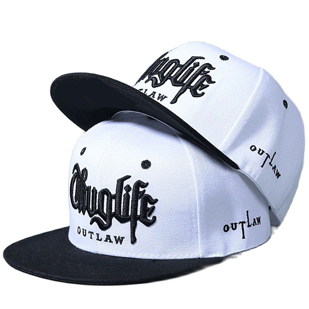 Topi Snapback Pria Bordir Thuglife Outlaw - Bahan Tebal & Bisa COD