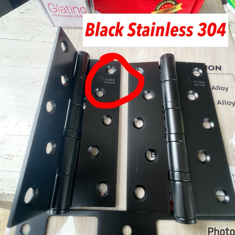 ENGSEL 5 Inc Hitam Black Sus 304/ ENGSEL PINTU 5 İNC HITAM Engsel solid Ek. 09 5x3x3 4 BB, engsel 5 