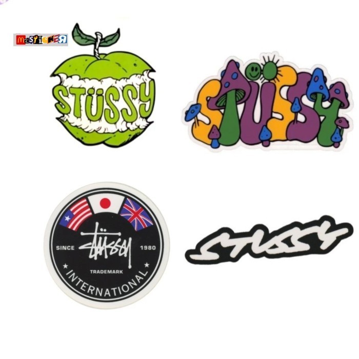 

sticker Stussy International graphic logo diecut stiker streetwear