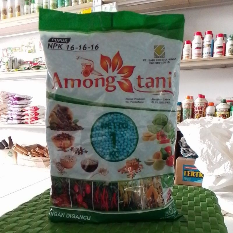 Pupuk NPK 16-16-16 AMONG TANI Kemasan 1kg