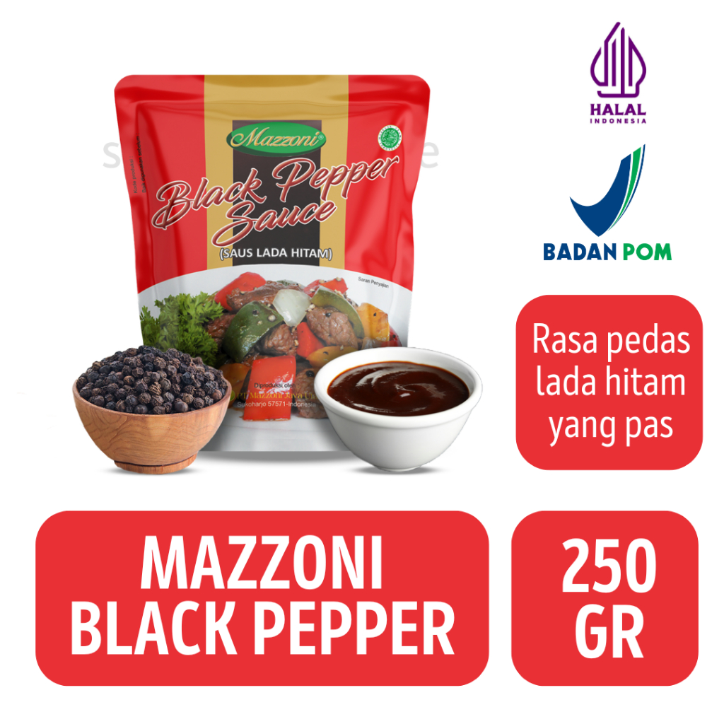 

Mazzoni Saus Barbeque dan Black Pepper [250gr]