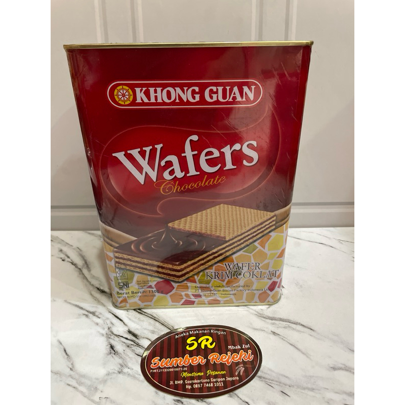 

KHONG GUAN WAFERS CHOCOLATE UKURAN 1300gr (free bubble wrap dan kardus )