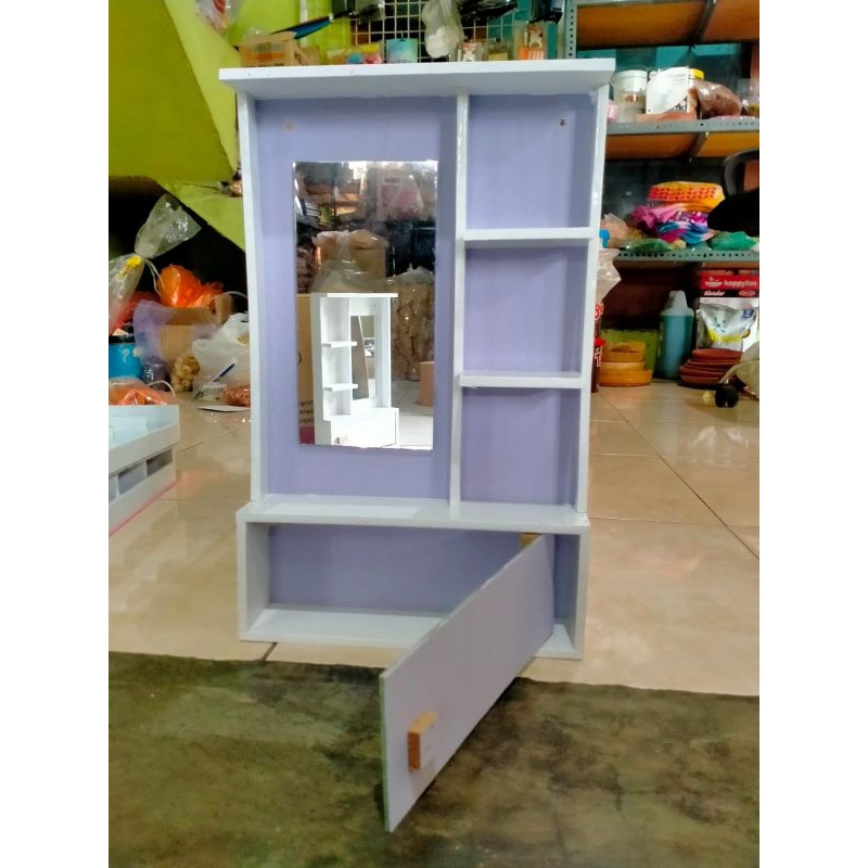 Cermin Rias Minimalis/Rak Kosmetik Gantung/Rak Rias Gantung