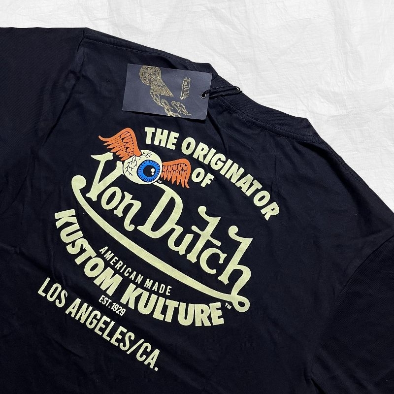 Von Dutch Tshirt Original 100% - Black Baju Pria Lengan Pendek