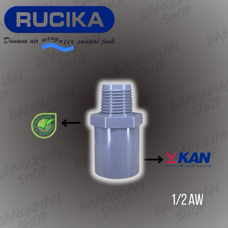 Valve Socket AW 1/2 (Rucika) / SDL (Sock Drat Luar)