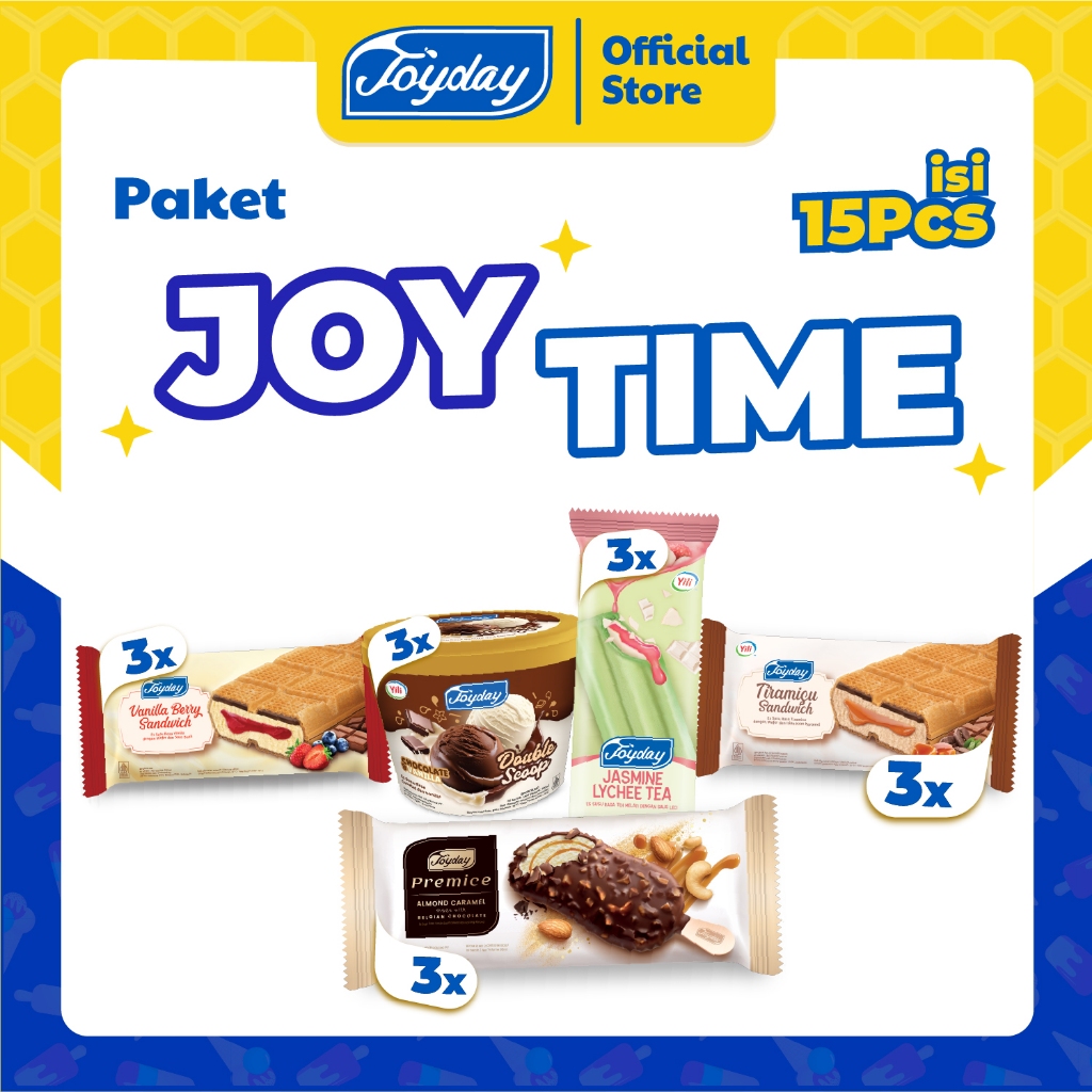 

Joyday Ice Cream PAKET JOY TIME - Isi 15 pcs Es Krim Mix