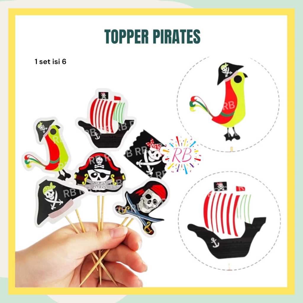 Topper PIRATE / Topper Kue Pirates Bajak Laut
