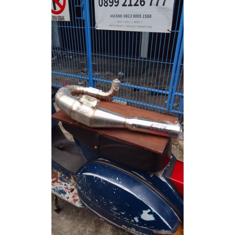 knalpot Racing Vespa Kenalpot Racing Vespa Buang Kiri DRC Victory Stainles All Vespa