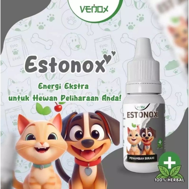 Estonox Birahi Obat Perangsang Birahi Penambah Meningkatkan Birahi Anjing Kucing Jantan Betina Cat D