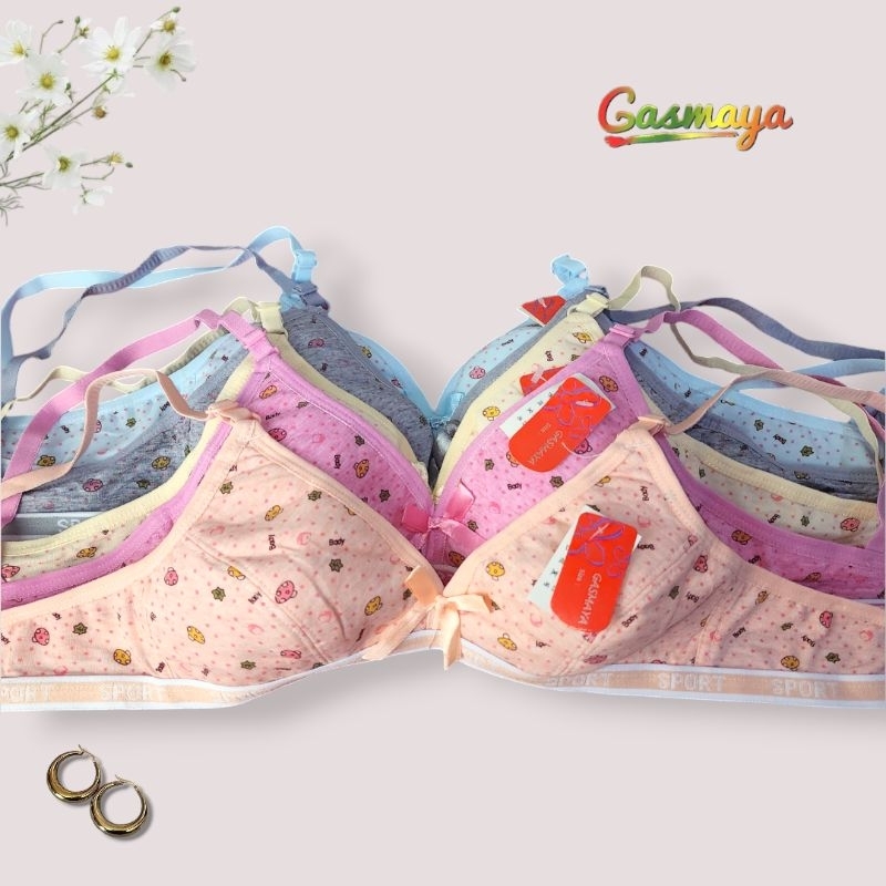 GASMAYA 3309 Y | Size 32 - 36 | Bra Remaja Tanpa Busa & Kawat