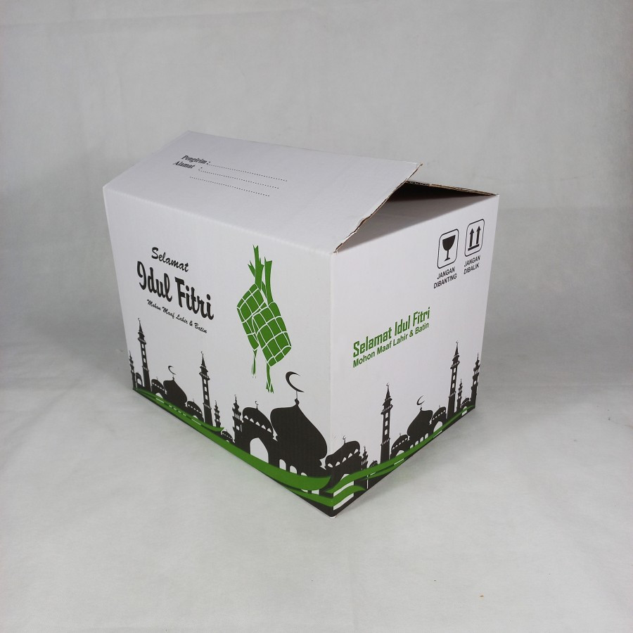 

10 Pcs Dus Parcel Hampers lebaran Kotak Idul Fitri Uk 40x40x30cm Packaging Eid Mubarak