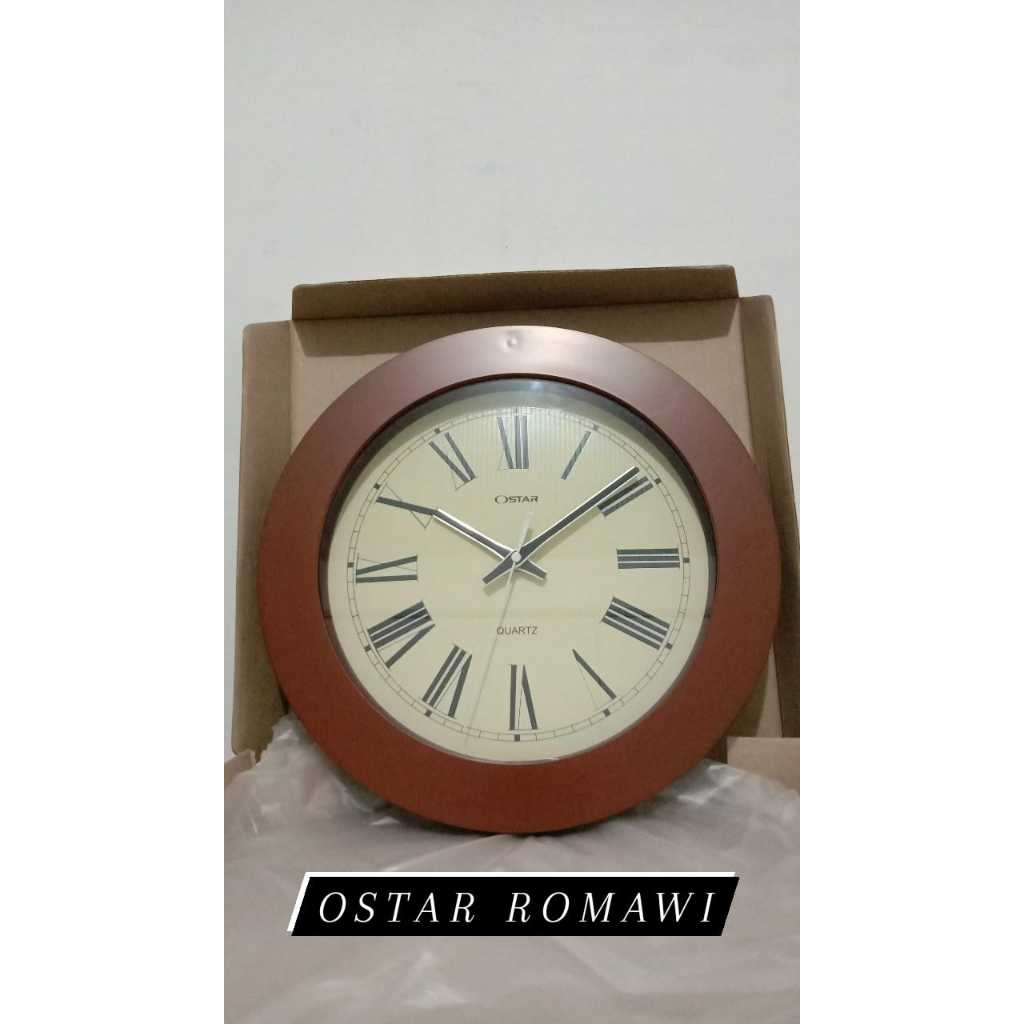 JAM DINDING OSTAR MESIN SILENT ( TIDAK BUNYI )