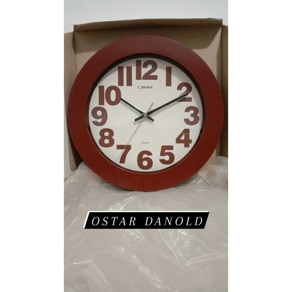JAM DINDING OSTAR MESIN SILENT ( TIDAK BUNYI )