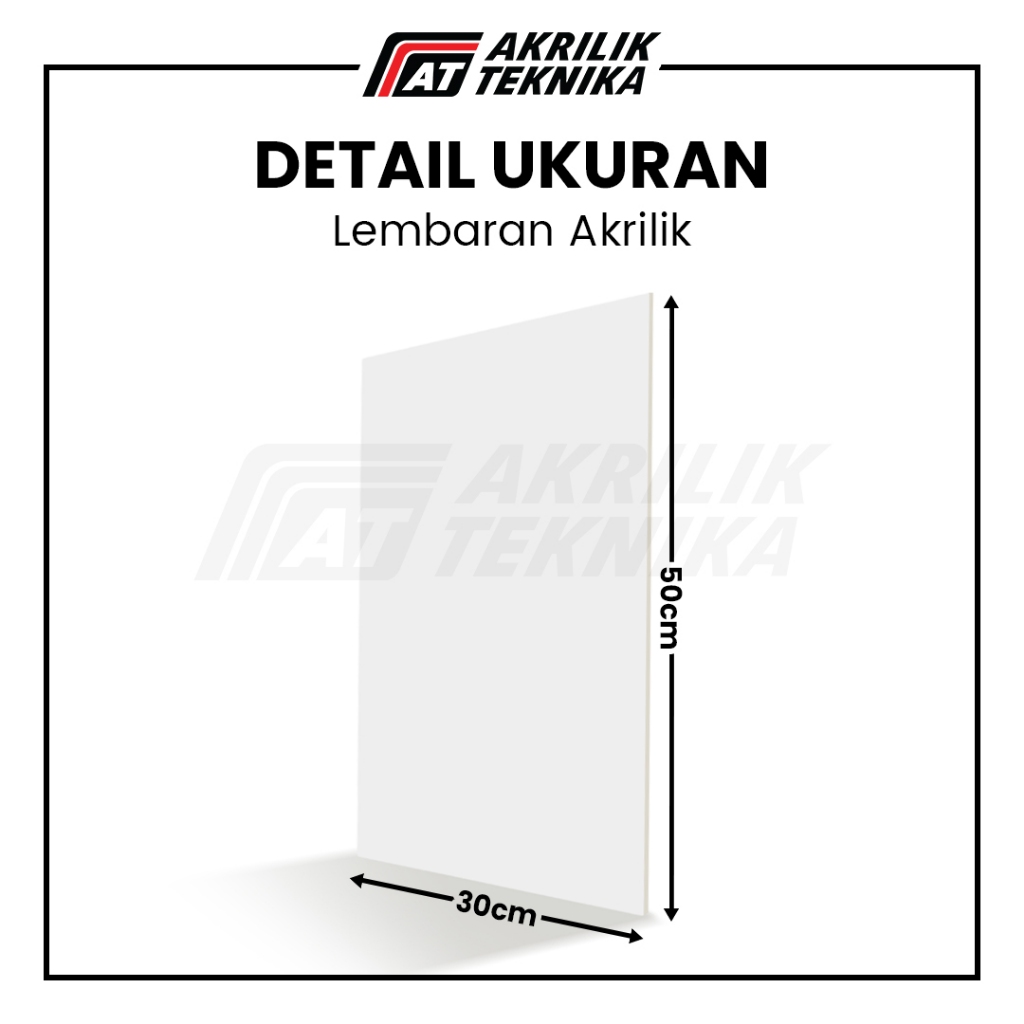 

HJK Acrylic Sheet Clear / Lembaran Akrilik Bening - 50x30cm 2mm