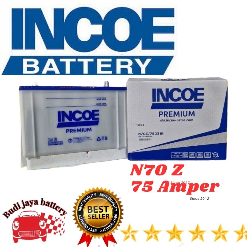 Aki INCOE PREMIUM ORIGINAL N70Z 75 Amper
