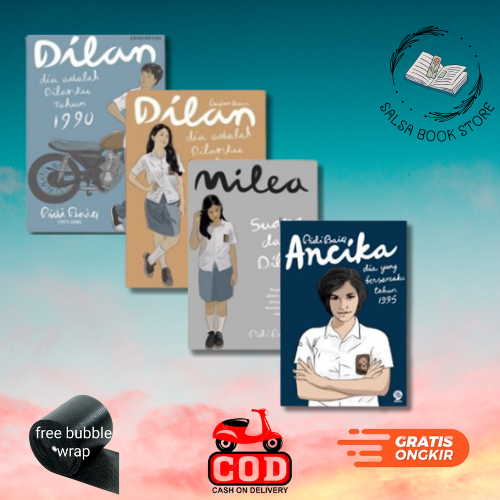 Novel DILAN 1990, Dilan 1991, Milea Suara Dari Dilan , & Ancika - Milea + Box