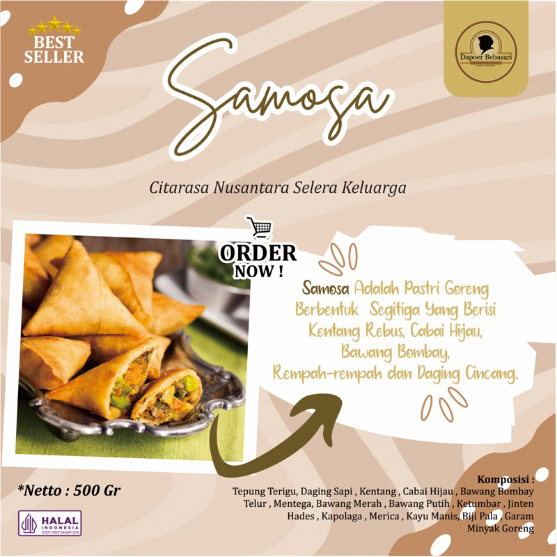 

Beef Samosa/Sambosa - 6 pcs (Frozen)
