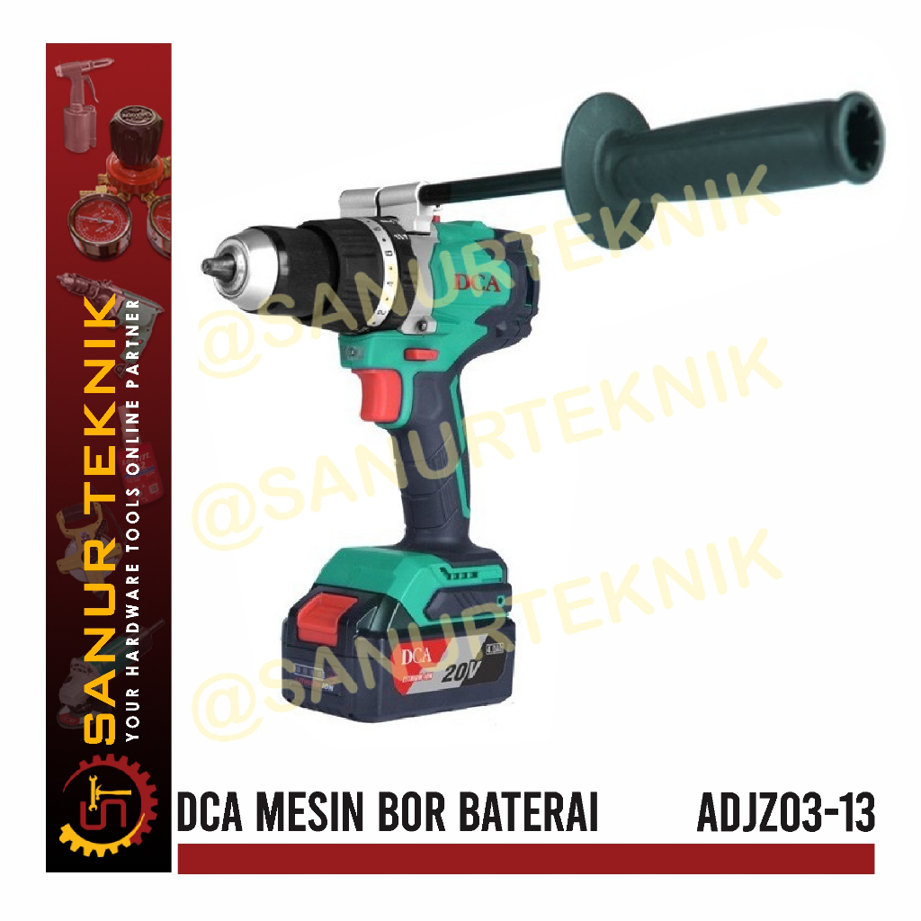 DCA ADJZ03-13 CORDLESS BRUSHLESS DRILL / MESIN BOR BATERAI BRUSHLESS