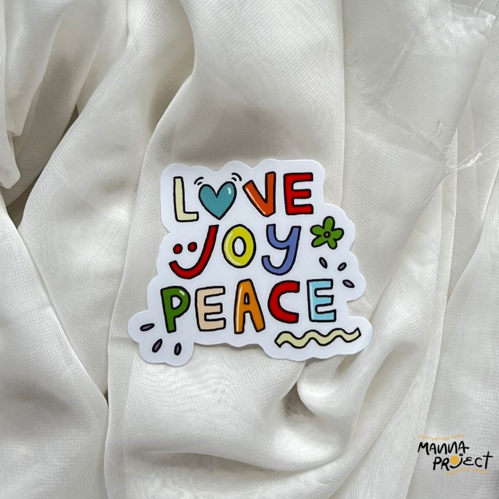 

Love Joy Peace Sticker Vinyl | Manna Project | Sticker Rohani | Stiker Alkitab | Ayat Alkitab Kristen