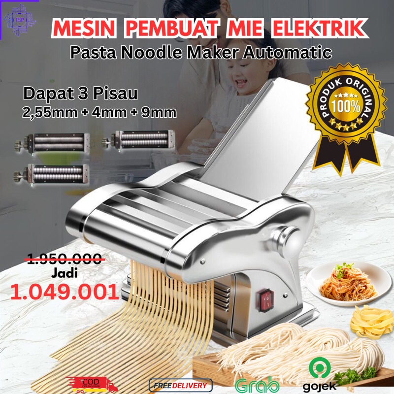 [Ready Tidak Po] Mesin Mie Listrik Kue Bawang Mesin Stainless Pangsit Mesin Mie Pasta Giling TU2T