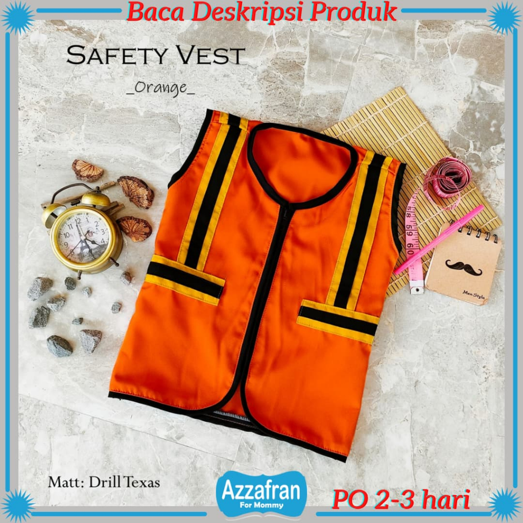 Safety Vest | Baju Carnaval Anak dan Dewasa | Rompi Keselamatan Kerja Proyek | Kostum Karnaval