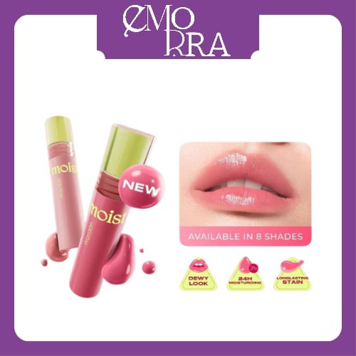 Wardah Moist Dew Tint 3 g - Liptint yang Mengadung Oatmilk dan Pentavitin - Ombre Tint