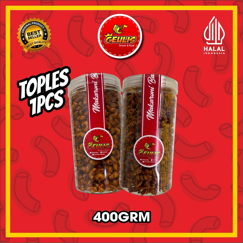 

Makaroni Bantet Keriwil Toples 400 gr Snack Pedas