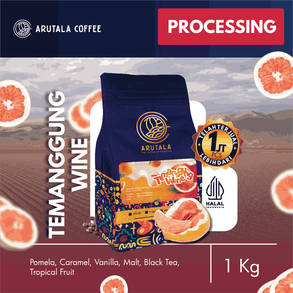 

ARUTALA Kopi Robusta Temanggung Wine 1KG