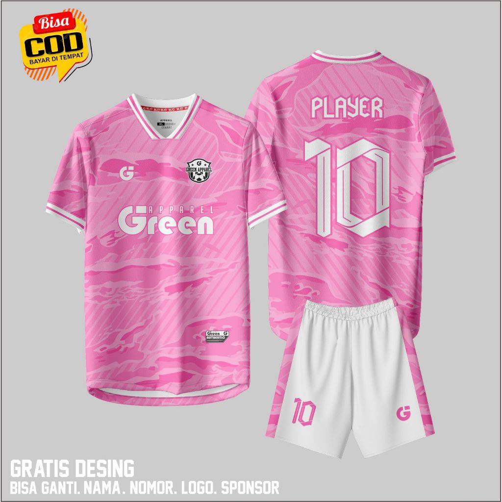 Jersey Futsal Terbaru Pink Cewek / Jersey bola / Jersey Voli Custom (bisa satuan)