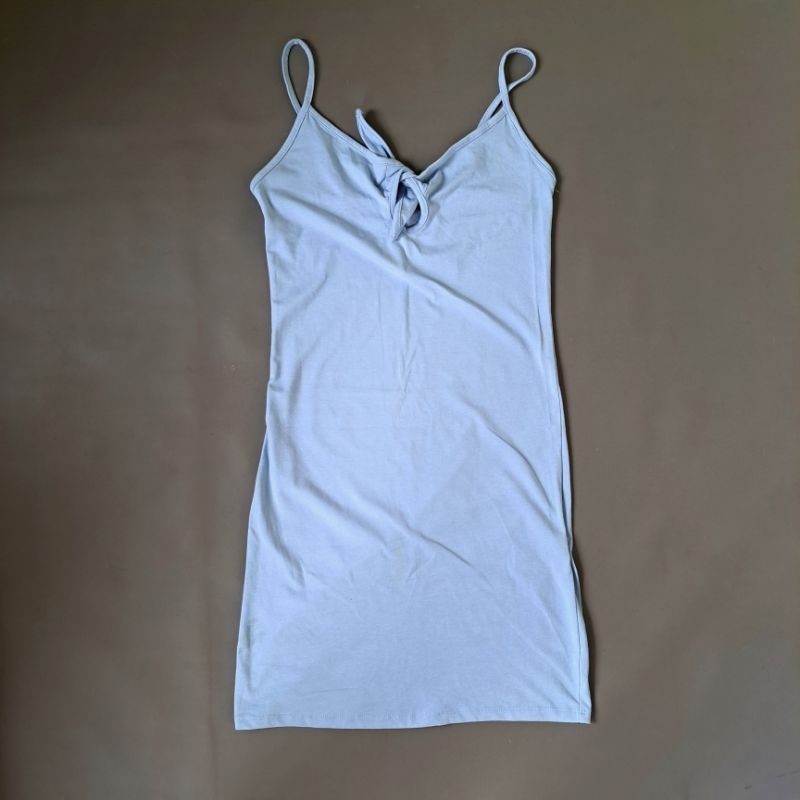 dress pendek mini forever 21 ori biru muda new pl / dress pantai party