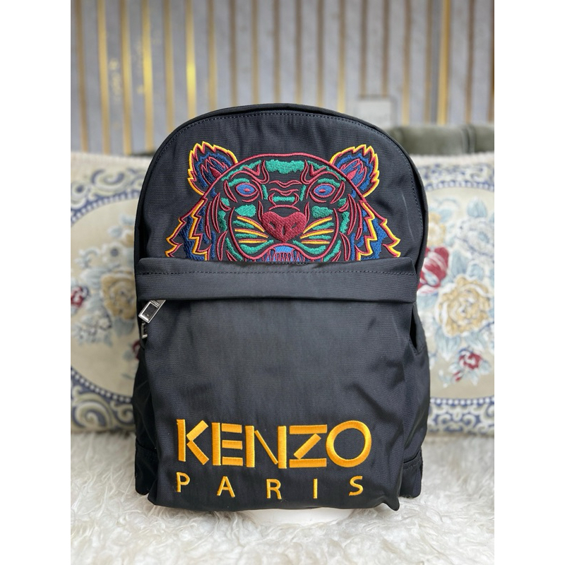 KENZO Tiger Embroidery Backpack Black - ORI / AUTHEN 100%
