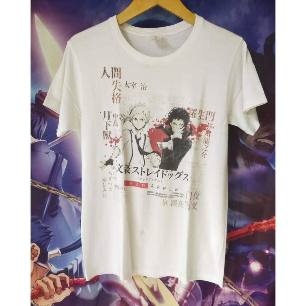 Bungo Stray Dogs Movie Graphic Official Anime Promo Tee Kaos Tshirt Original Second Merch Japan Kore
